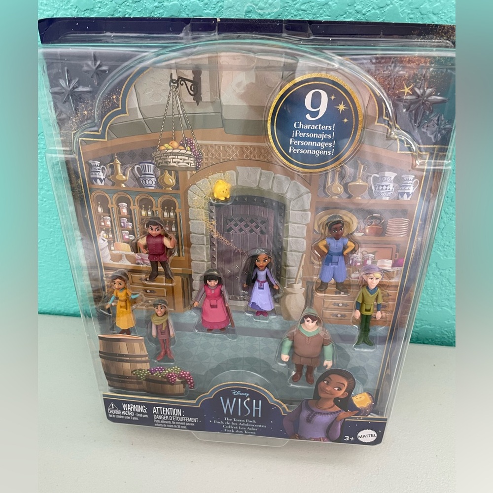 Mattel 2023 Disney Wish The Teen Pack 9 Figure Chara Pack New